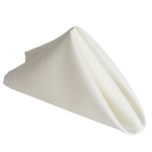 10 Pack 20 Inch Polyester Cloth Napkins Ivory