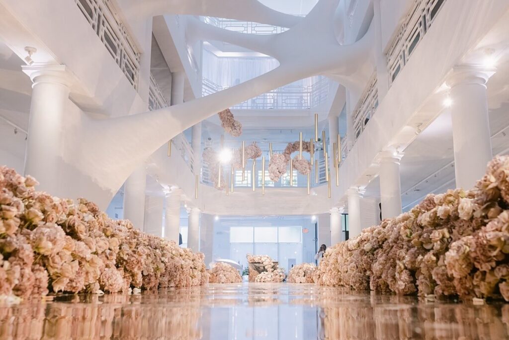 The moore building, a modern style wedding venue in the design district. One of the top unique wedding venues miami